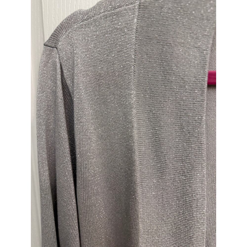 Ronni Nicole Shimmer Silver Gray Cardigan – XL (NWT) - Picture 4 of 9